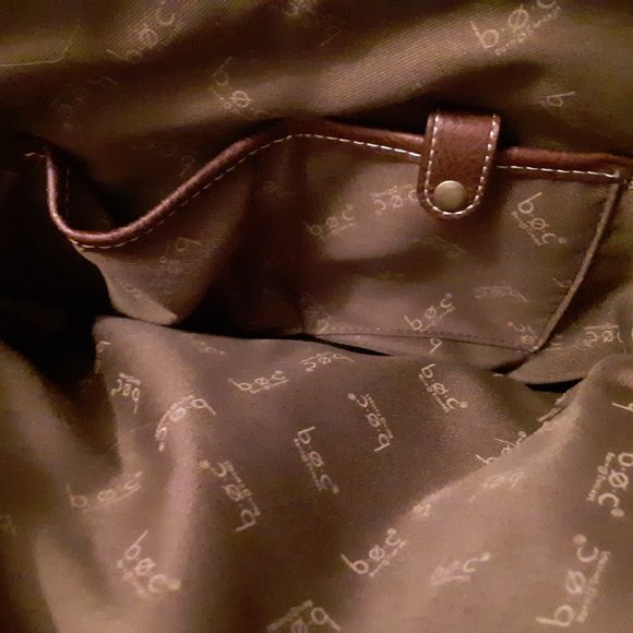 Born Concept Faux Leather Double Zip Woven Satchel Hand Bag - Picture 8 of 12